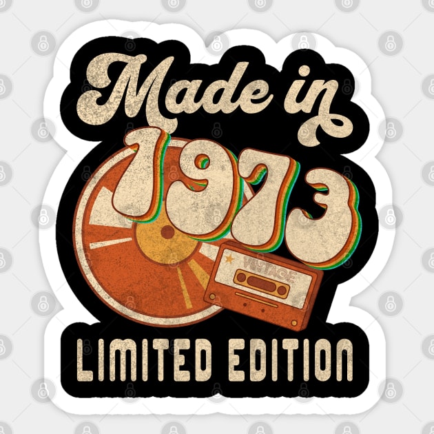 Made in 1973 Limited Edition Sticker by Bellinna